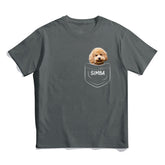 Personalized T Shirt - Custom Photo Dog Cat Pocket For Pet Lovers